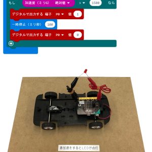 急加速するとLED点灯